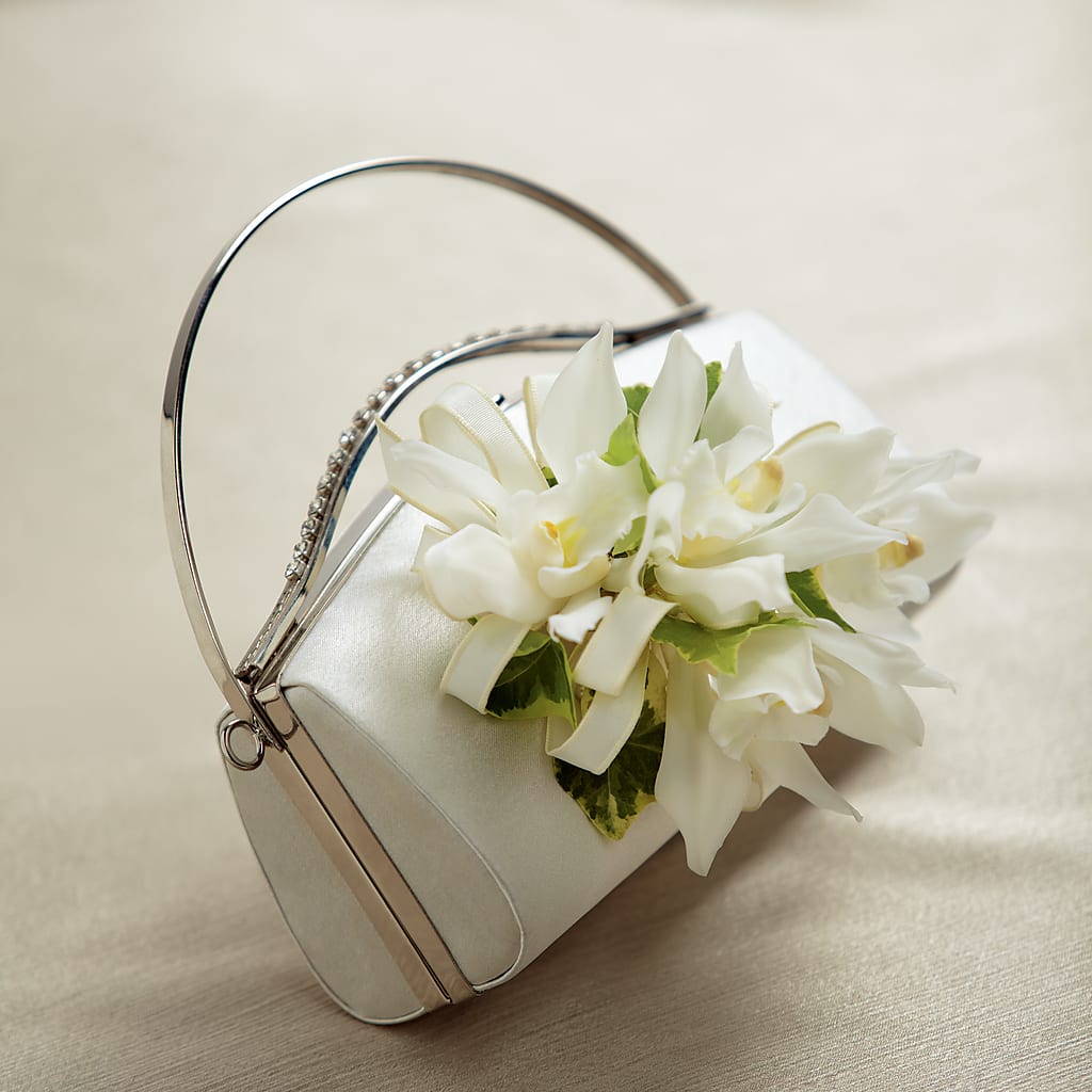 White Purse Decor –  Usa Flowershop Llc, Pompano Beach FL