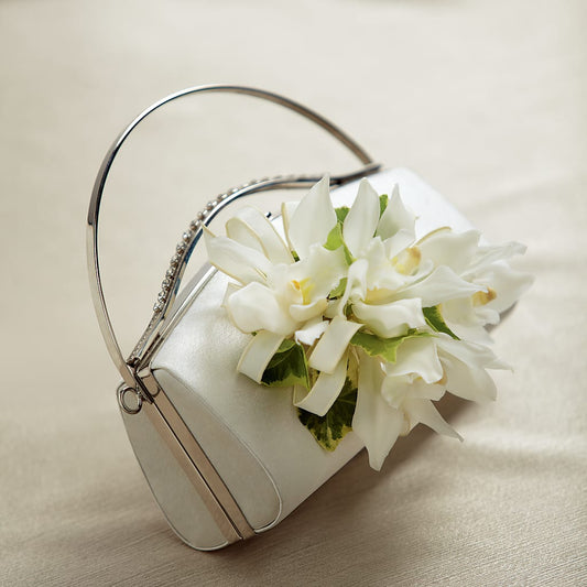 White Purse Decor –  Usa Flowershop Llc, Pompano Beach FL