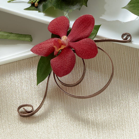 Red Mokara Boutonniere –  Usa Flowershop Llc, Pompano Beach FL